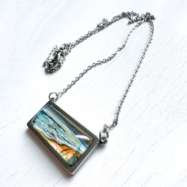 Outer Banks Seascape Sketch II - Bar Necklace