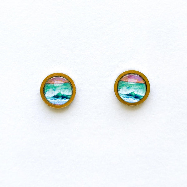 Pink Sky and Pier - Stainless Steel Stud Earrings