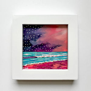 Purple Day II - Framed Mini Original Painting