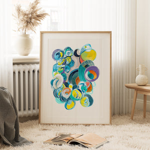 Rainbow Circles - Large Print