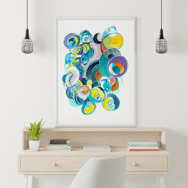 Rainbow Circles - Large Print