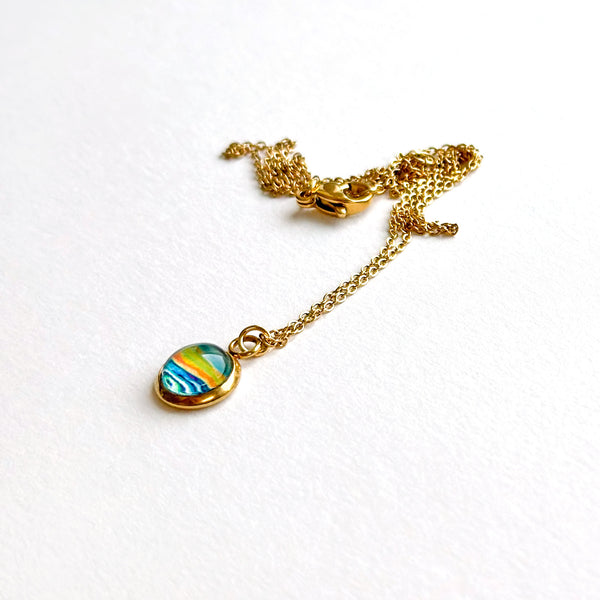 Dainty Necklace - Rainbow Seascape