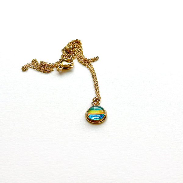 Dainty Necklace - Rainbow Seascape