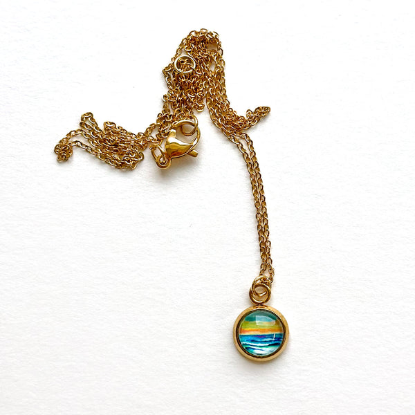Dainty Necklace - Rainbow Seascape
