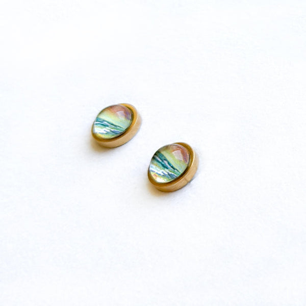 Rainbow Sunrise - Stainless Steel Stud Earrings