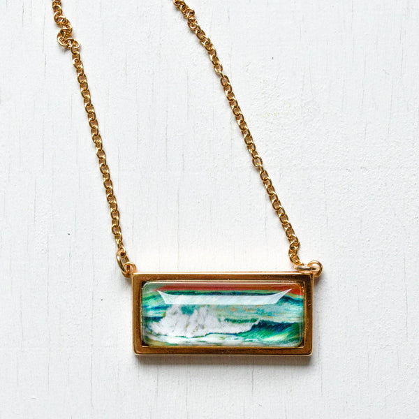 Rainbow Seascape V - Bar Necklace