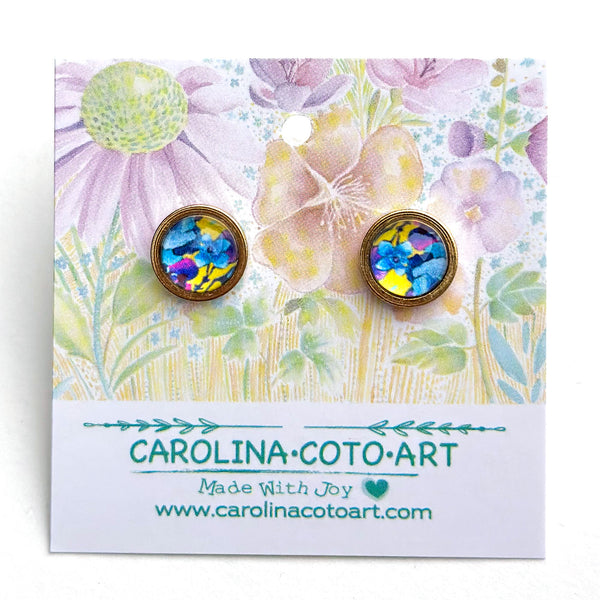 Small Floral - Stainless Steel Stud Earrings