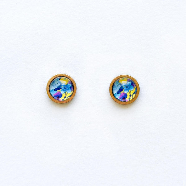 Small Floral - Stainless Steel Stud Earrings