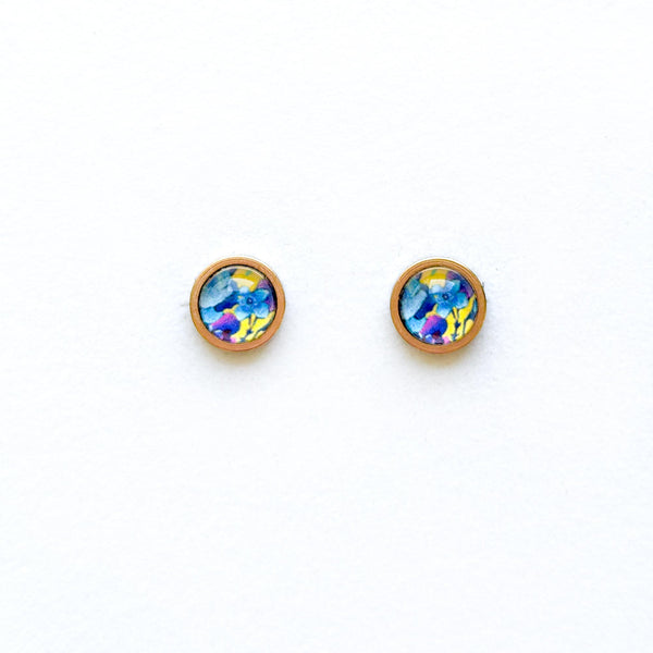 Small Floral - Stainless Steel Stud Earrings