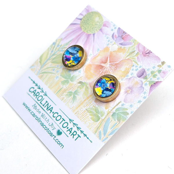 Small Floral - Stainless Steel Stud Earrings