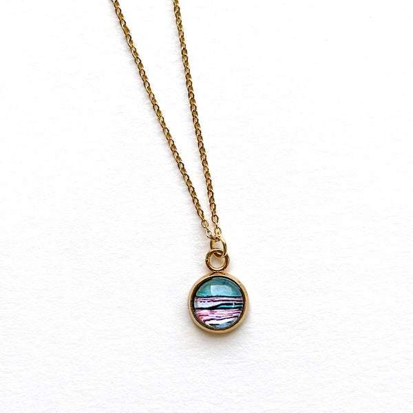 Dainty Necklace - Storm Ocean