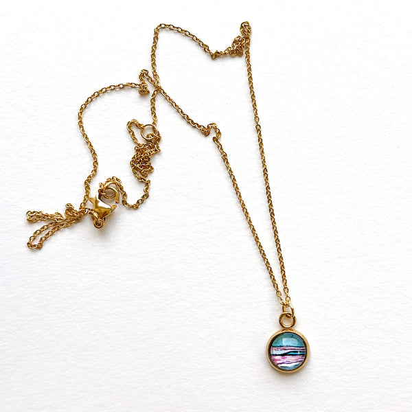 Dainty Necklace - Storm Ocean