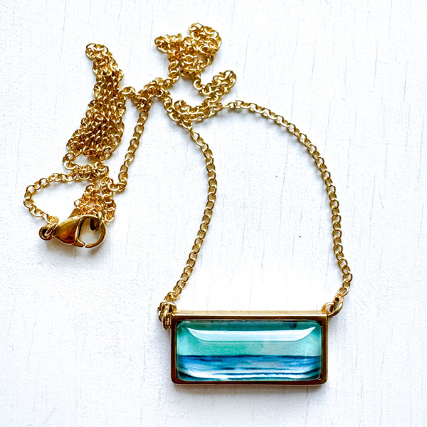 Stormy Skies - Bar Necklace