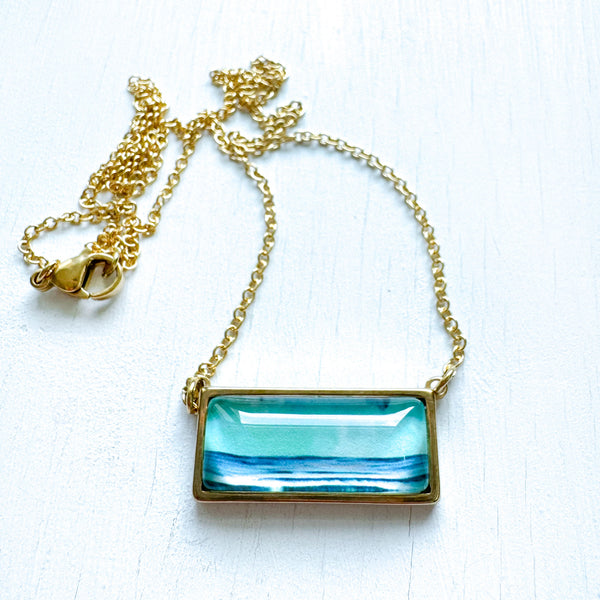 Stormy Skies - Bar Necklace