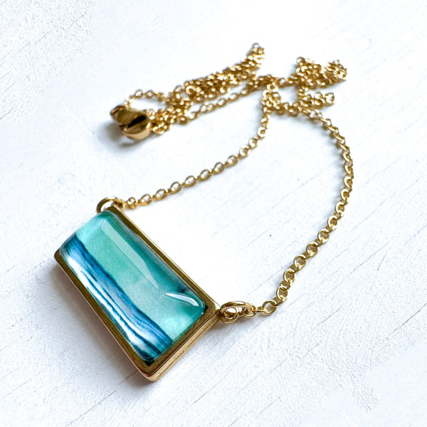 Stormy Skies - Bar Necklace