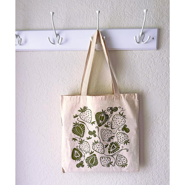 Strawberries - Organic Cotton Tote Bag