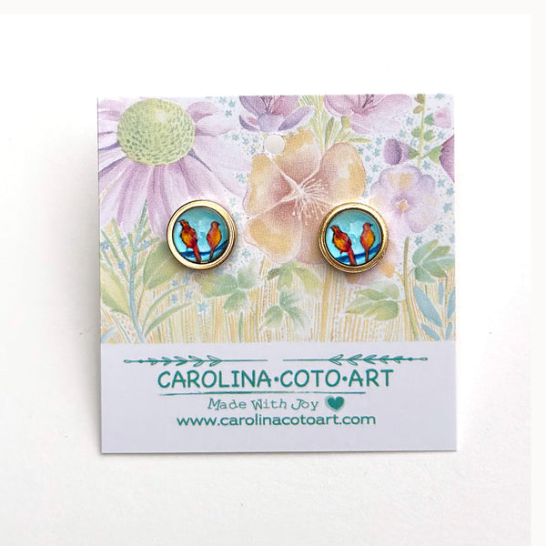 Little Birds - Stainless Steel Stud Earrings