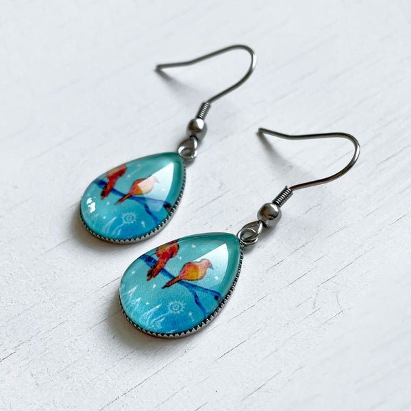 Three Little Birds - Stainless Steel Earrings