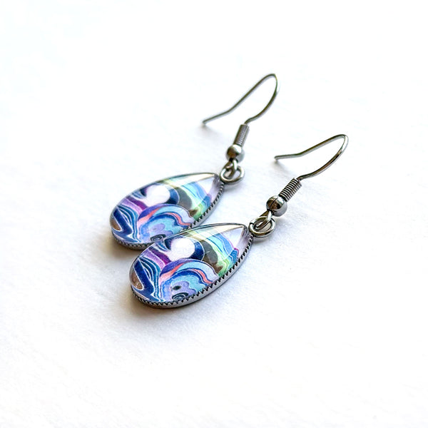Tribal Wave II - Stainless Steel Earrings
