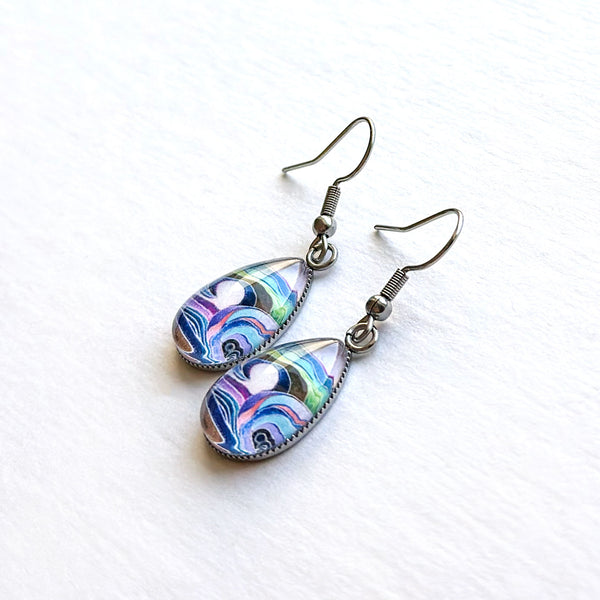 Tribal Wave II - Stainless Steel Earrings