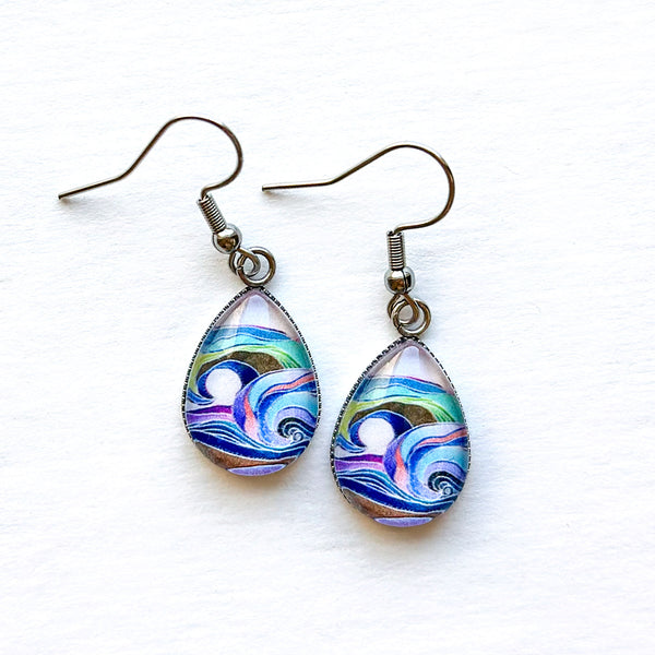 Tribal Wave II - Stainless Steel Earrings