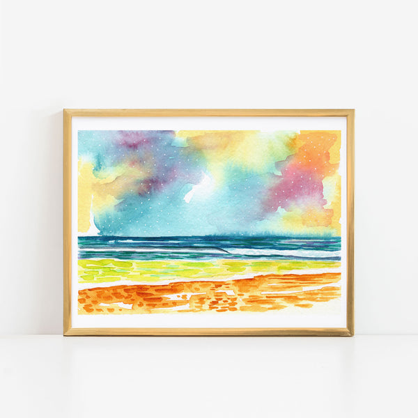 Watercolor Ocean V