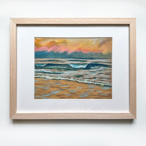 Wave Sketch I - Framed Original Painting