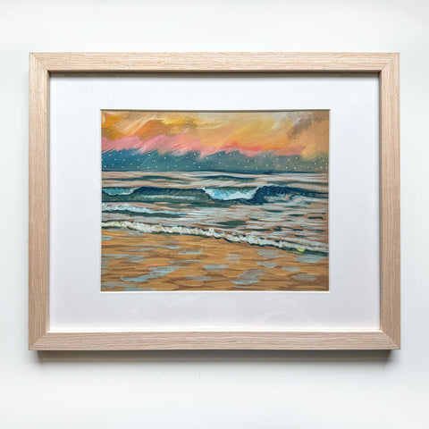 Wave Sketch I - Framed Original Painting