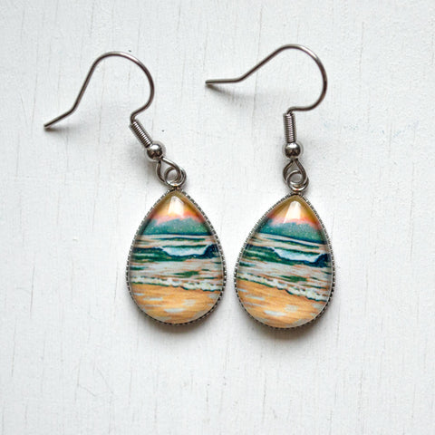 Wave Sketch I - Stainless Steel Earrings