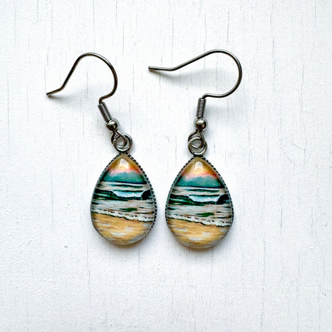 Wave Sketch I - Stainless Steel Earrings