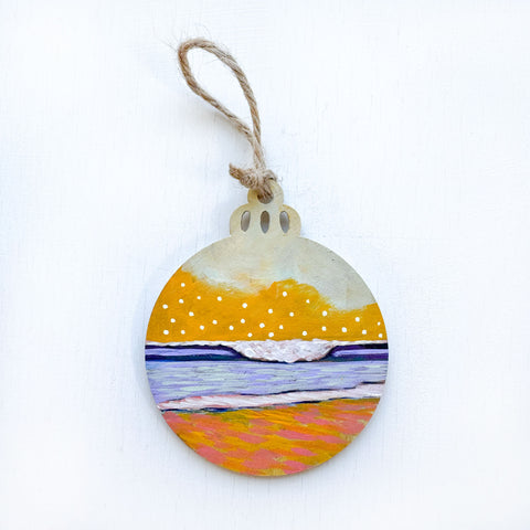 Yellow Sky - Hand-Painted Christmas Ornament