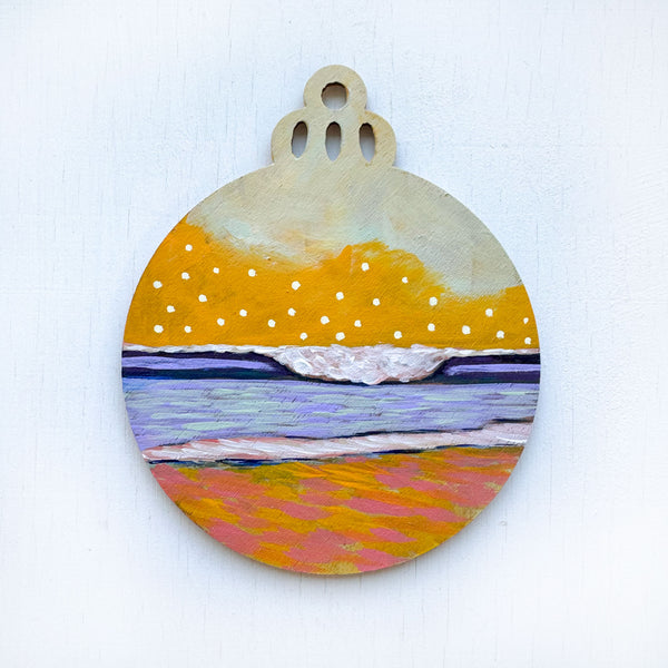 Yellow Sky - Hand-Painted Christmas Ornament