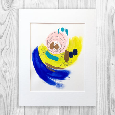 Abstract VII - Unframed, Matted to Standard Frame Size