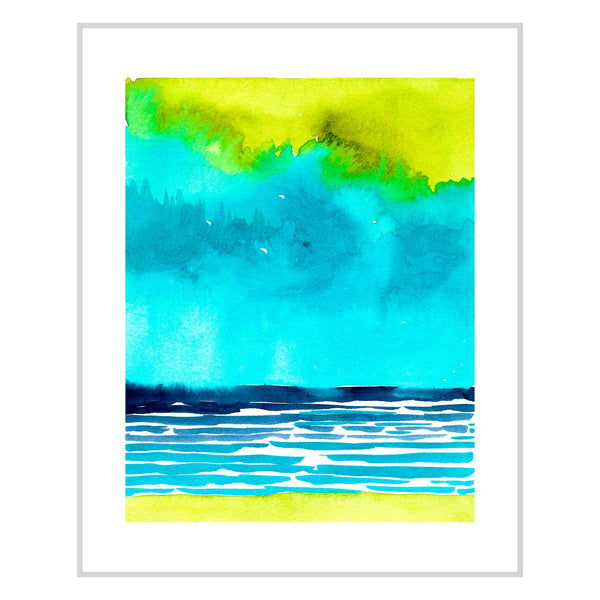 Abstract Watercolor Seascape I