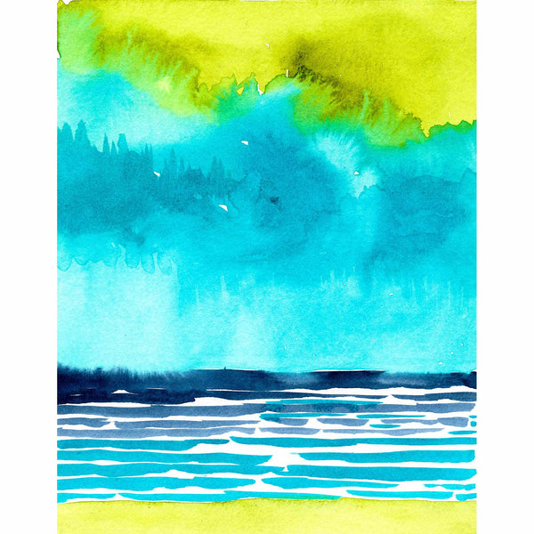 Abstract Watercolor Seascape I