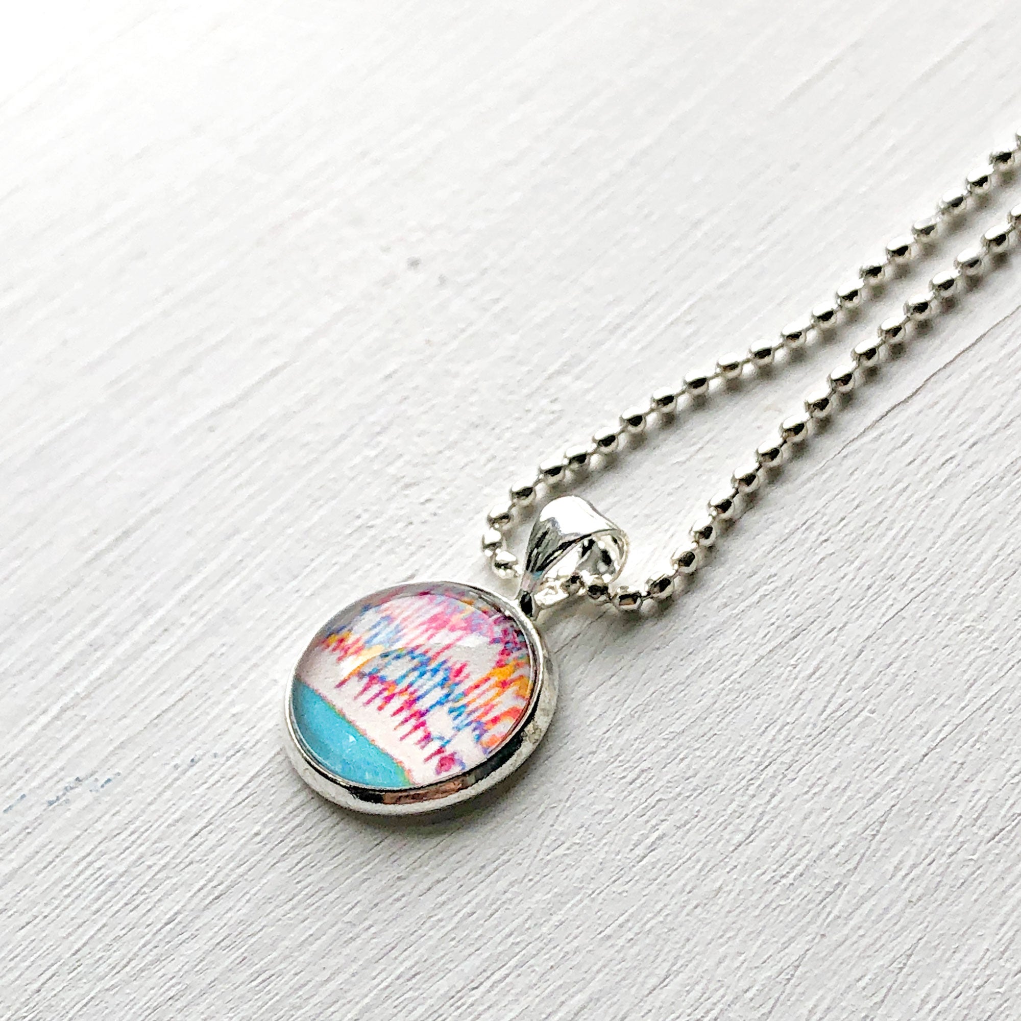 April Showers - Small Round Necklace