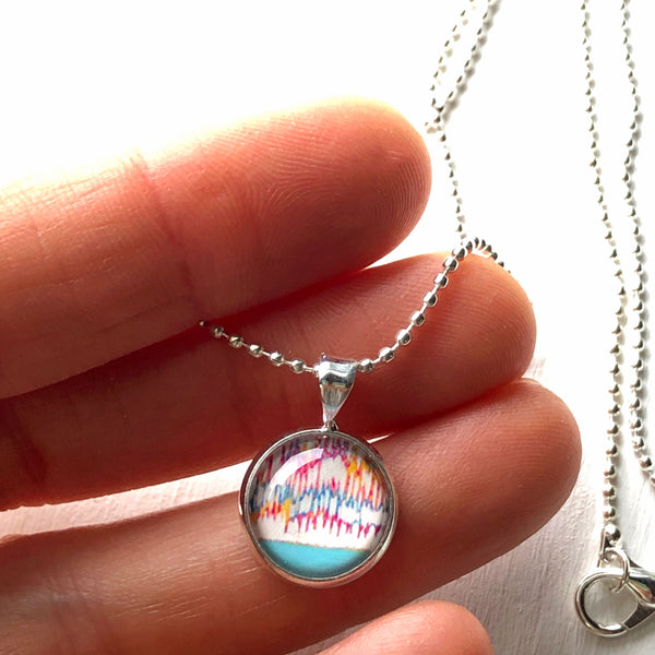 April Showers - Small Round Necklace