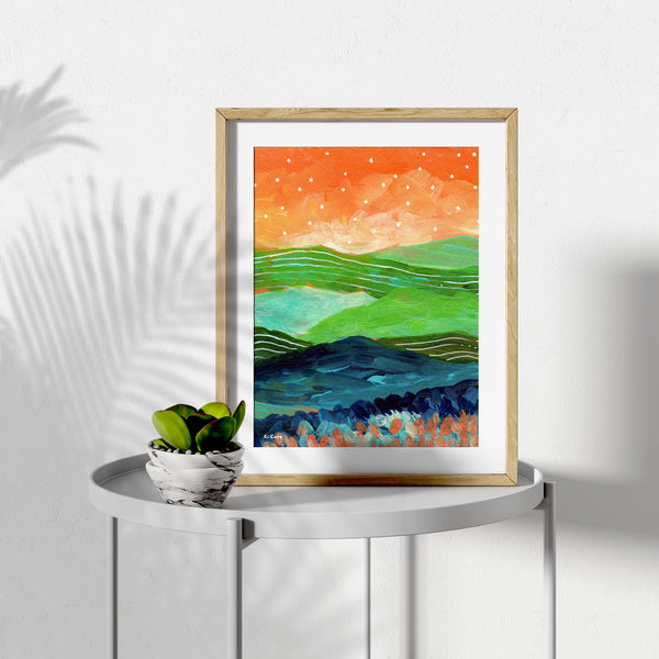 Blue Ridge Sunset - Large Print