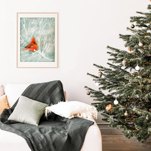 Christmas Cardinal - Art Print