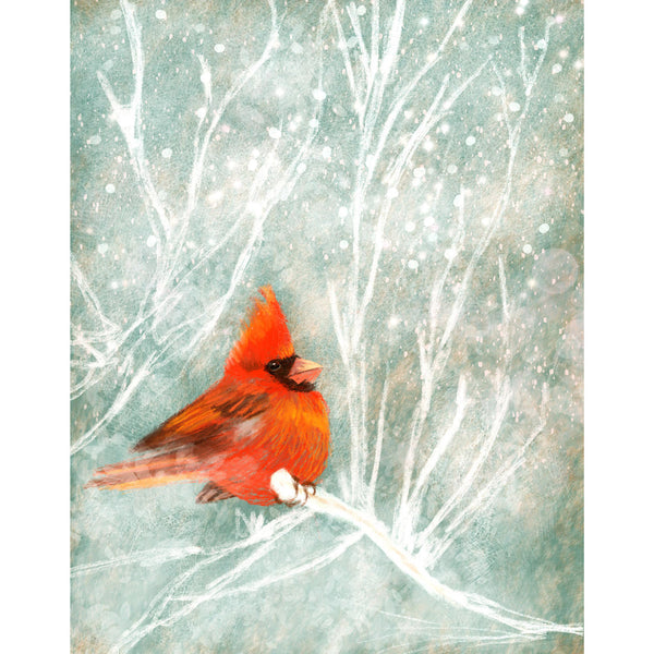 Christmas Cardinal - Art Print