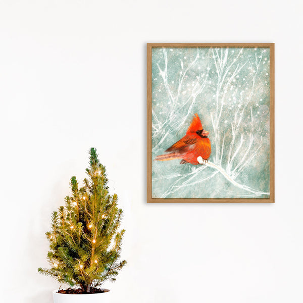 Christmas Cardinal - Art Print
