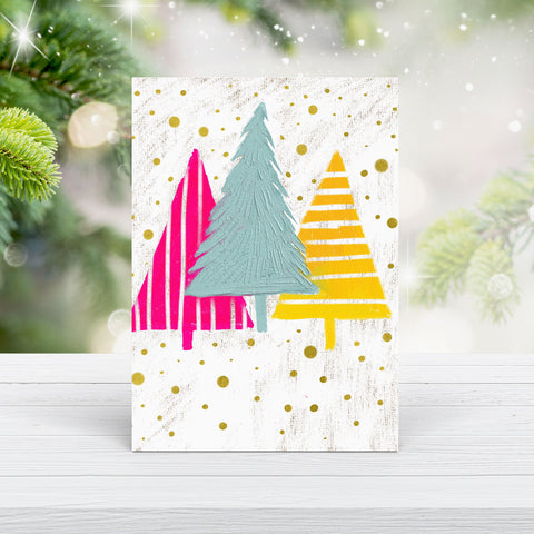 Christmas Trees - 5x7 Notecard