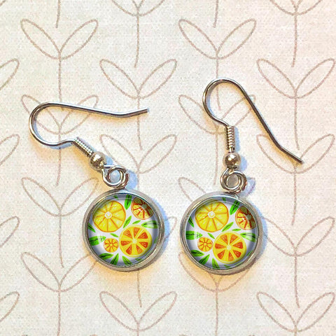 Citrus - Dangle or Leverback Earrings