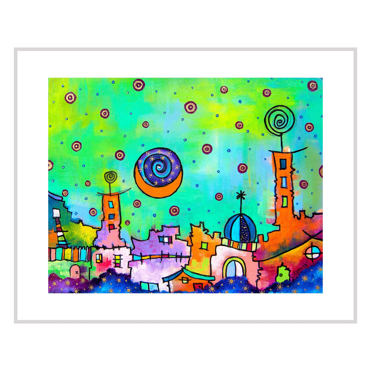 Fes Morocco Art - Whimsical Art Print – Carolina Coto Art