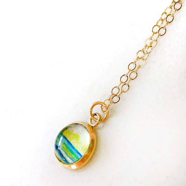 Dainty Necklace - Green Dream