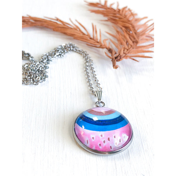 Inverted Rainbow - Stainless Steel Necklace