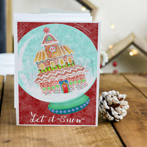 Let it Snow Red - 5x7 Notecard