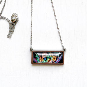 Night Floral - Bar Necklace
