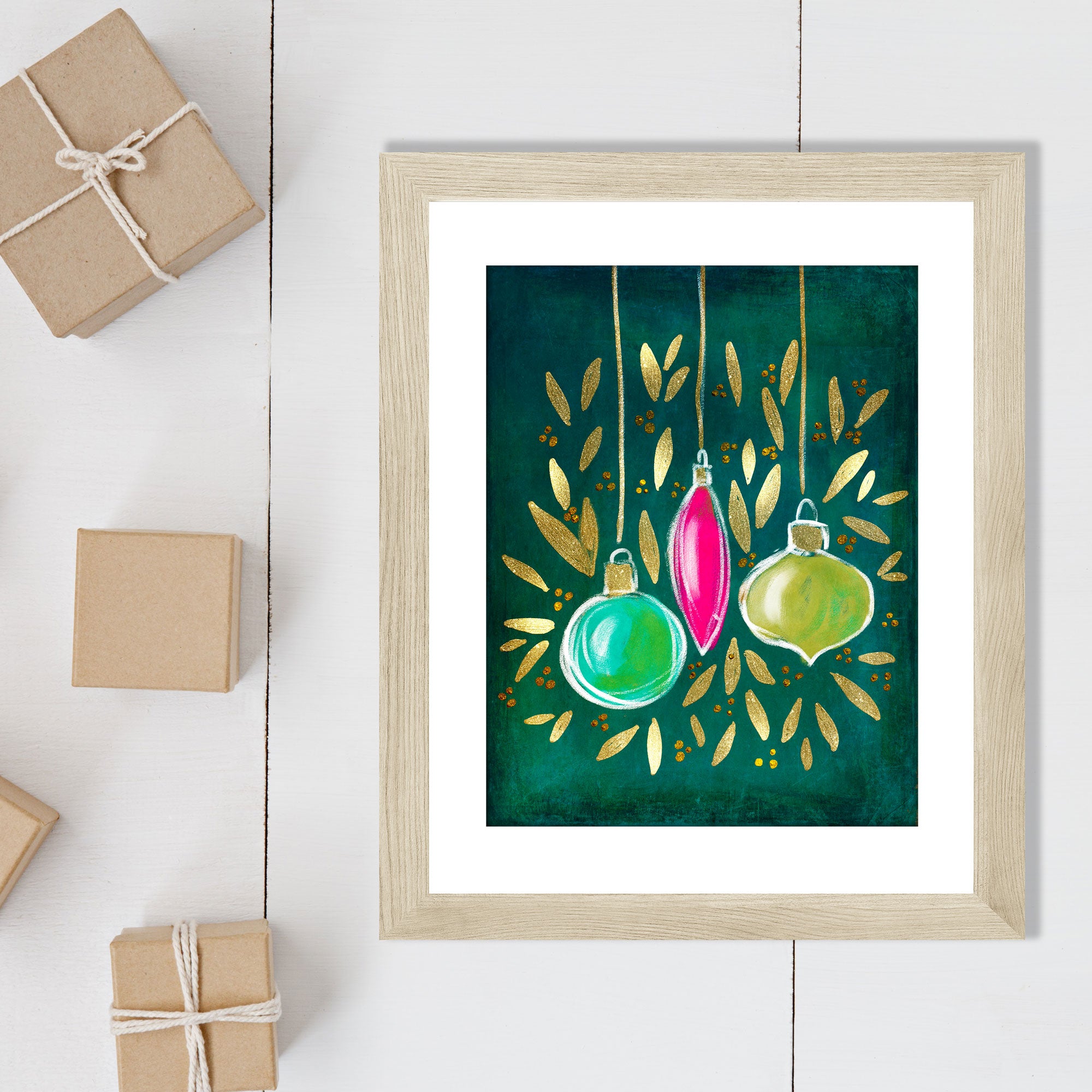 Christmas Ornaments - Art Print