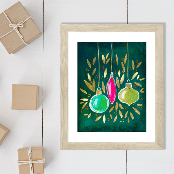 Christmas Ornaments - Art Print